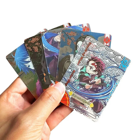 Carte da collezione Demon Slayer Mugen Train con Tanjirou e Nezuko, carta ultra rara della serie Otaku Family Store Online.