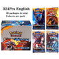 Lotto di 36 buste di carte Pokémon TCG Otaku Family Store, 324 carte, display box con immagini di Pokémon.