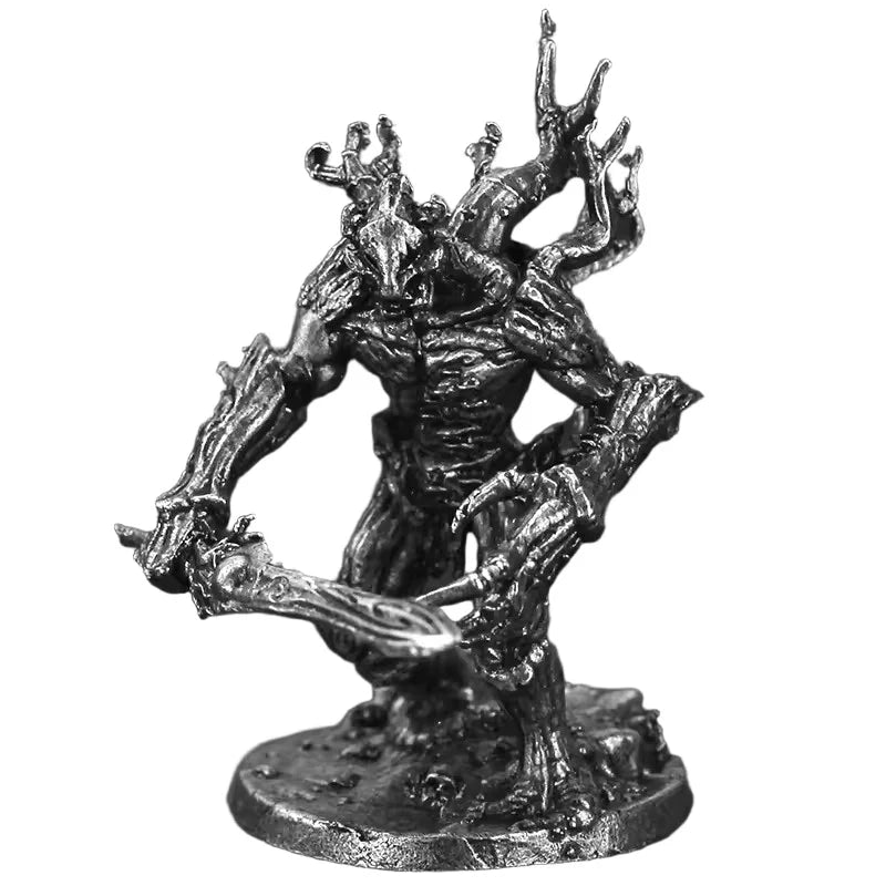 Miniatura di spirito dell'albero in metallo non verniciato, figura dryad in peltro senza piombo, gioco di ruolo e collezione tabletop.