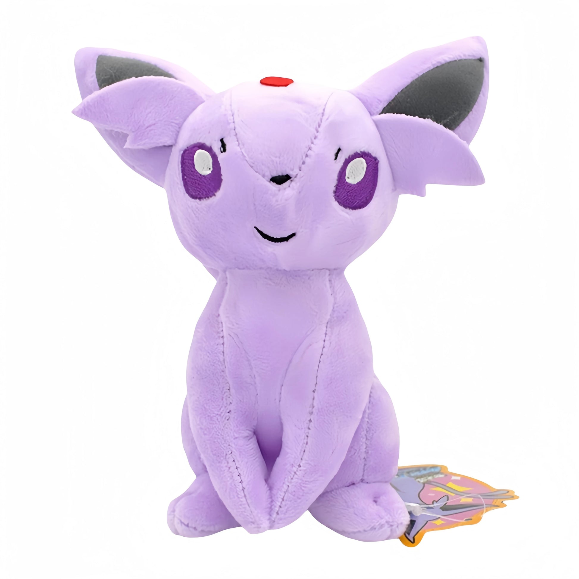 Set completo di peluche Pokémon della famiglia Eevee, include Sylveon, Umbreon, Vaporeon, Flareon e Pikachu, morbidi e colorati.