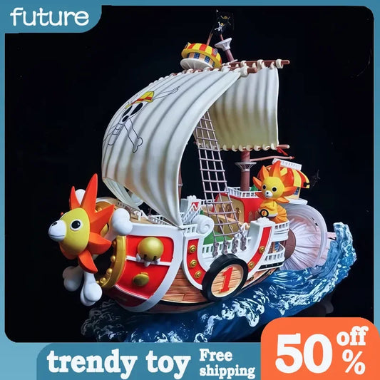 Figura d'azione One Piece Thousand Sunny Ship Wano Country, decor da scrivania per fan anime, statuetta da collezione Otaku Family Store