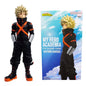 Figura d'azione Katsuki Bakugo di My Hero Academia, settima stagione, marchio Bandai BANPRESTO, dettagliata e colorata.