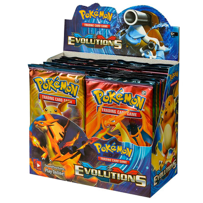 Scatola di carte Pokémon TCG Evolutions di Otaku Family Store, 36 pacchetti con 360 carte di evoluzione Pokémon.