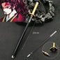Penna gel modello Demon Slayer di Japan Anime con refillo nero da 0,5 mm, gadget cosplay, perfetta come regalo per studenti e fan.