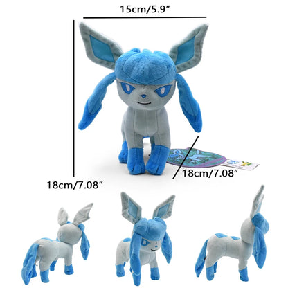 Peluche di Pokemon Umbreon, Vaporeon, Eevee, Sylveon, Flareon, Leafeon, Jolteon ed Espeon, morbido e colorato, gioco per bambini.