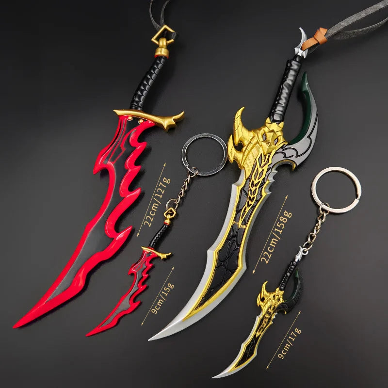 Portachiavi gadget "Knight Killer" Solo Leveling con spada in metallo, dettagli artistici, per appassionati anime e manga.