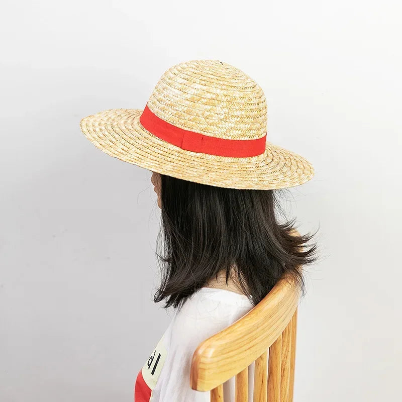 Cappello da cosplay di Straw Hat di One Piece, accessorio per ruolo e scena, unisex, con visiera, marca Otaku Family Store.