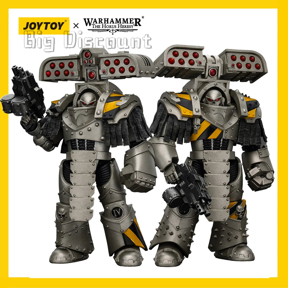 Action figure Warhammer 40K Iron Warriors Tyrant Siege Terminator con lanciarazzi, modello 1/18, figura da collezione Otaku Family Store