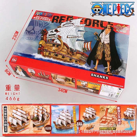 Figura d'azione del personaggio di One Piece, nave da pirata, marchio Otaku Family Store Online, dettagli vivaci e dinamici