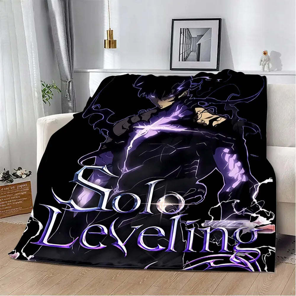 Lenzuola Solo Leveling con stampa 3D di mani viola, in flanella calda e morbida, gadget Otaku Family Store Online.