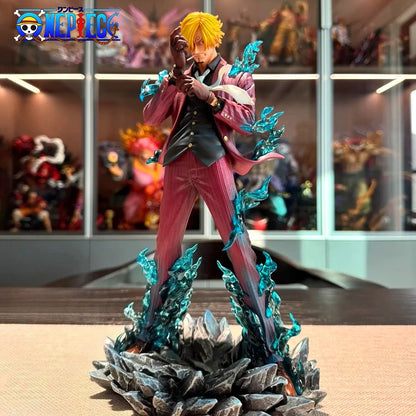 Figura action Sanji di ONE PIECE, 25 cm in PVC, statua da collezione per desktop, regalo ideale, brand Otaku Family Store.