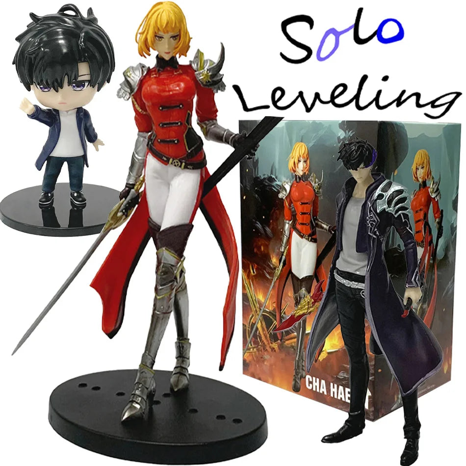 Action figure Cha Hae-in della collezione Solo Leveling, dettagliata e colorata, di Otaku Family Store Online.
