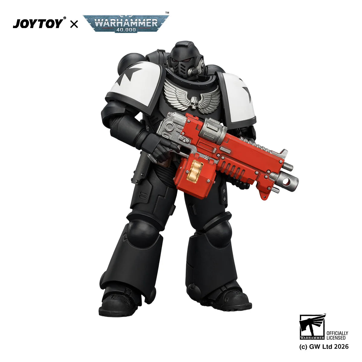 Figura d'azione Warhammer 40,000 Ultramarines Intercessor con fucile a impulsi, pistola e catena, marca Otaku Family Store Online