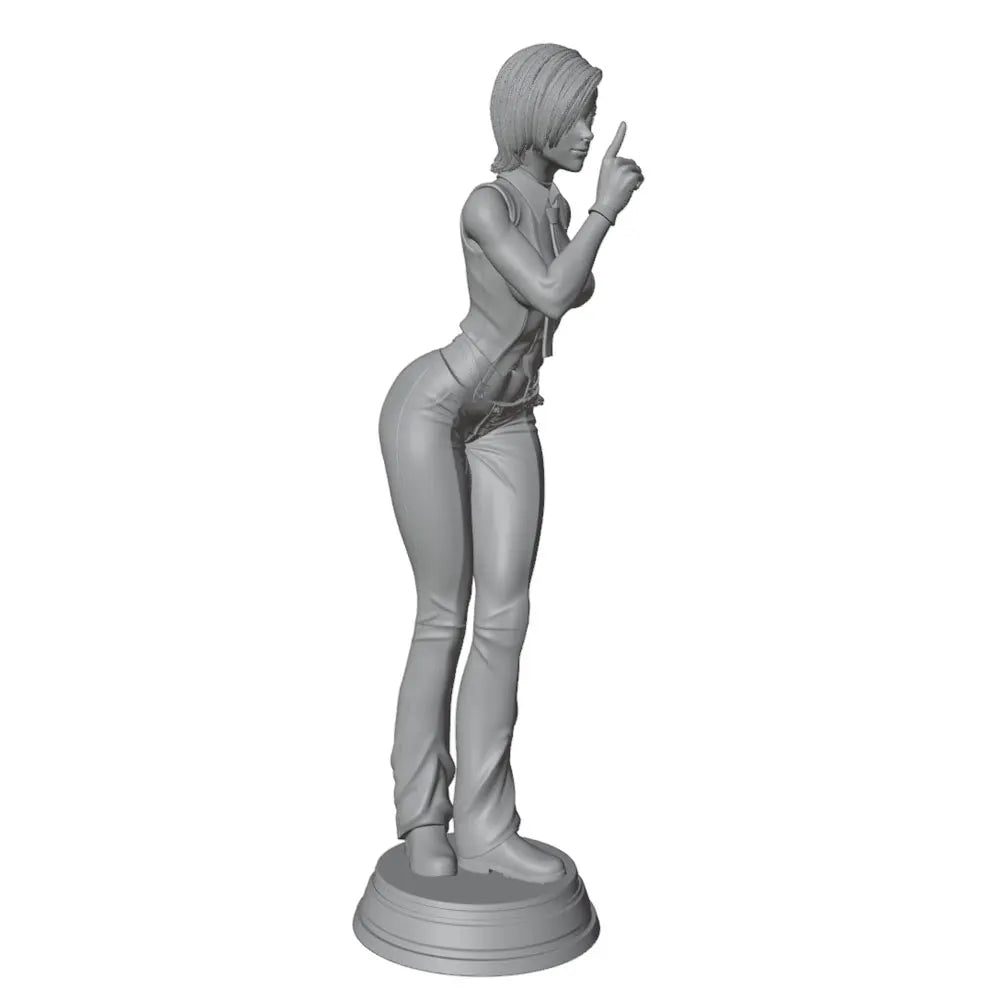 Statua in resina di ragazza sexy che gioca a nascondino, modello 1/24 fatto a mano, per giochi di ruolo e collezionismo, altezza 75mm