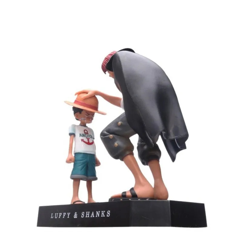 Action figure di Luffy con cappello di paglia da 18cm, statuetta statica, collezione da scrivania, figura da collezione anime Otaku Family