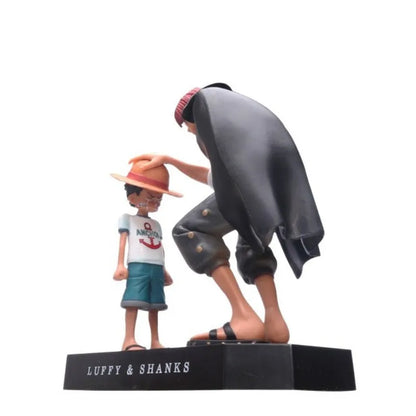 Action figure di Luffy con cappello di paglia da 18cm, statuetta statica, collezione da scrivania, figura da collezione anime Otaku Family
