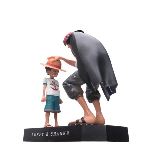 Action figure di Luffy con cappello di paglia da 18cm, statuetta statica, collezione da scrivania, figura da collezione anime Otaku Family