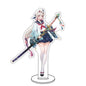 Supporto in acrilico Solo Leveling Sung Jin-Woo gadget di Otaku Family Store Online, con figura di Sung Jin-Woo in dettaglio.