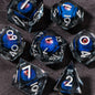 Dadi D&D Liquid Core Otaku Family Store, set di dadi resina con bordo affilato per giochi di ruolo Dungeon & Dragons