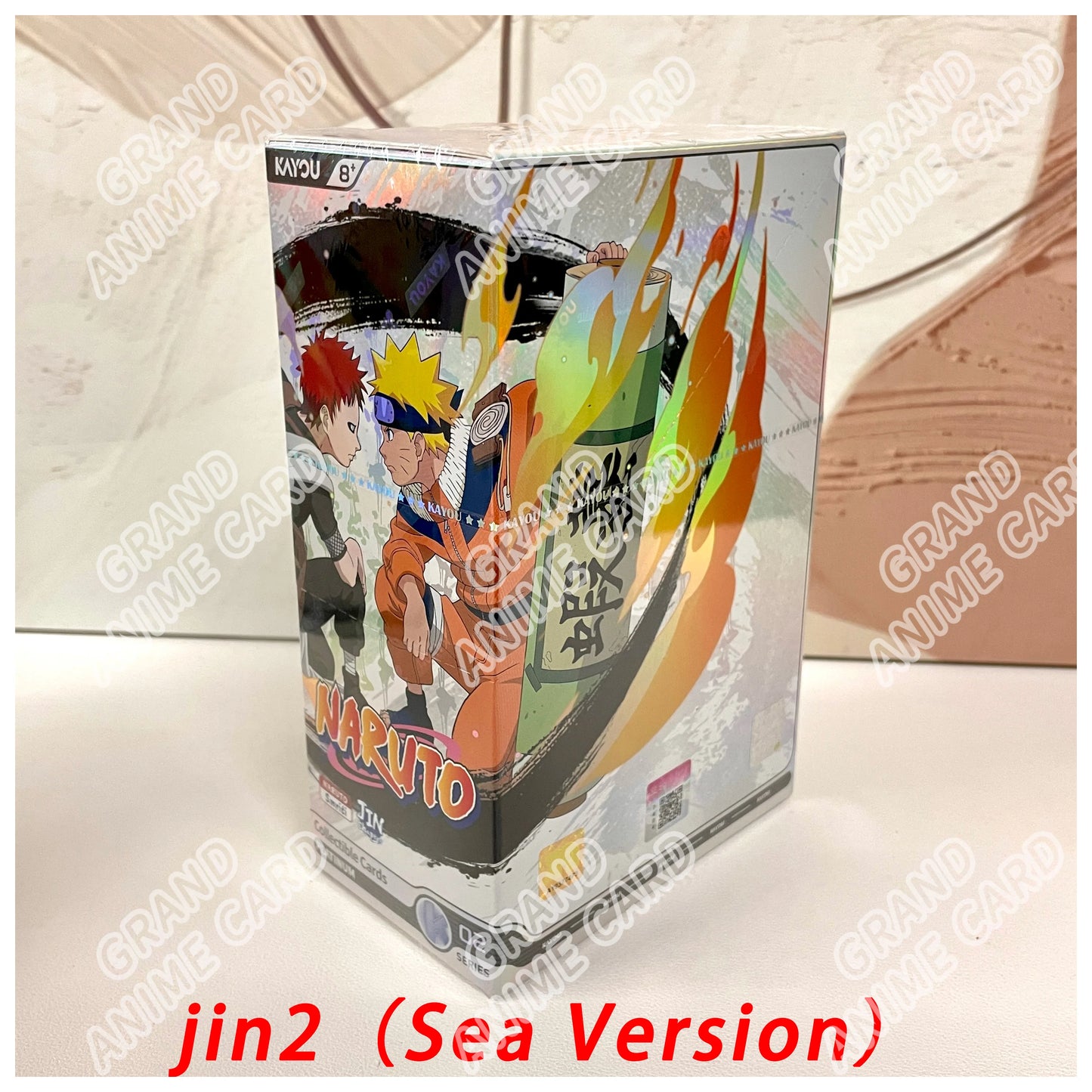 Scatola di carte KAYOU Naruto Card Collection Booster Box, versione globale, con artwork dei personaggi Naruto e altri protagonisti.