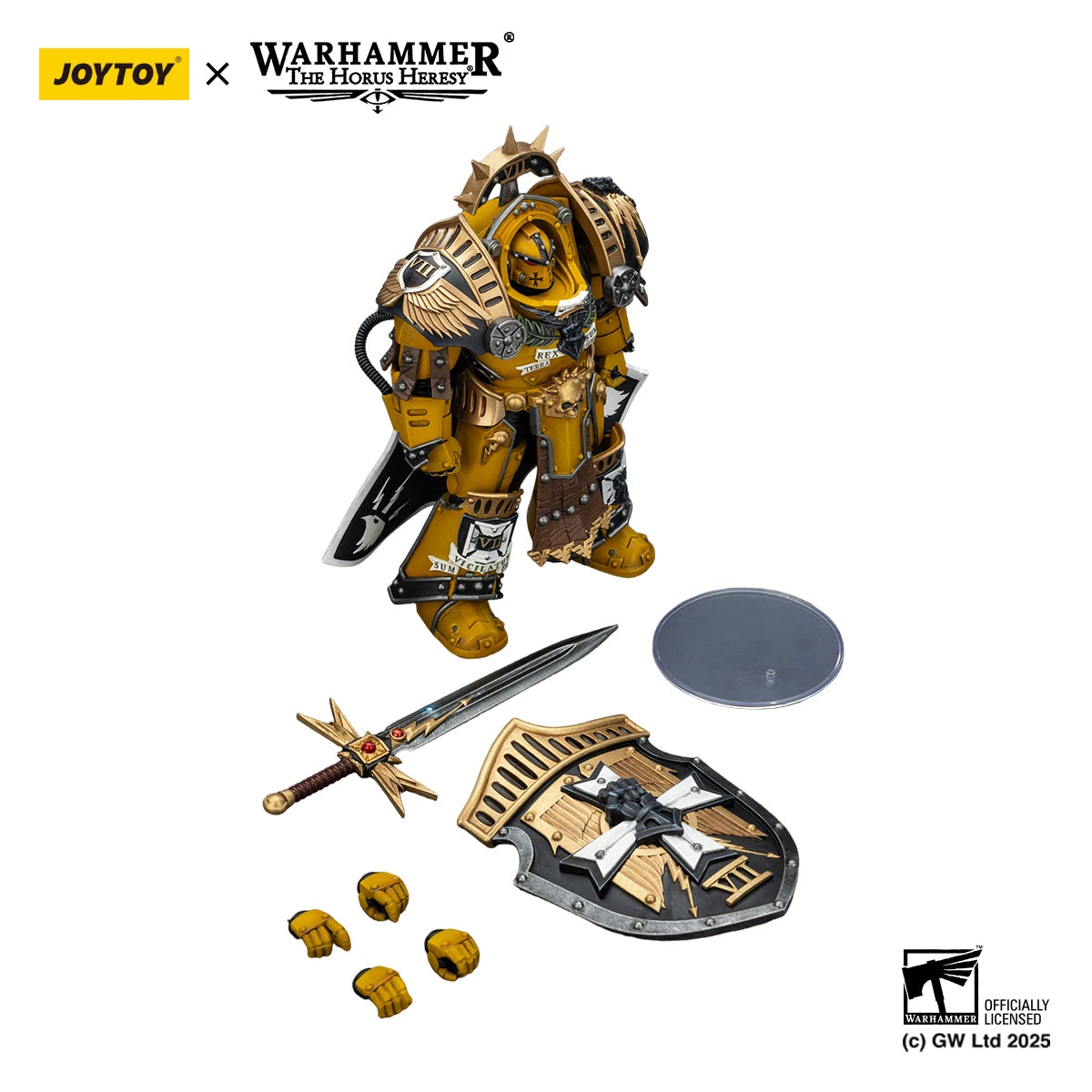 Figura d'azione Warhammer 30K Imperial Fists Legion Praetor in armatura Tartaros, figura da collezione Otaku Family Store.