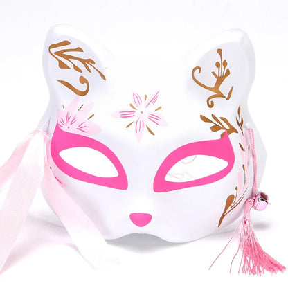 Maschera leggera da cosplay con volto di volpe, accessorio per costume animale, copertura facciale per feste di Halloween.
