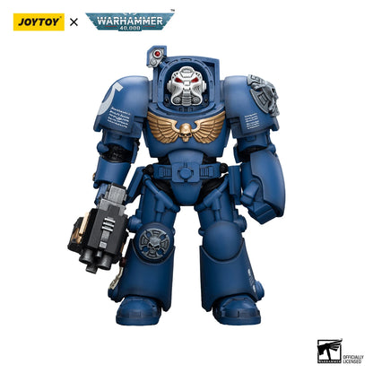 Action figure Ultramarines Terminator Squad Warhammer 40k in scala 1/18, altezza 14,3 cm, marca JoyToy, dettaglio e articolazioni
