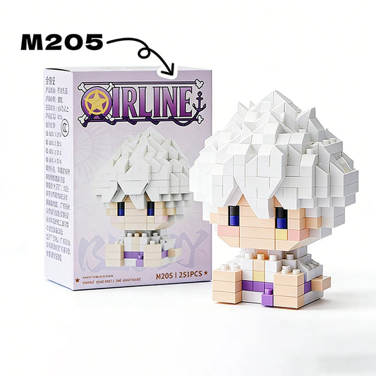 Figurina action ONE PIECE Sun God Nika Luffy, modello mini blocchi 3D, personaggi anime Chopper, Ace e Buggy, per collezionisti.