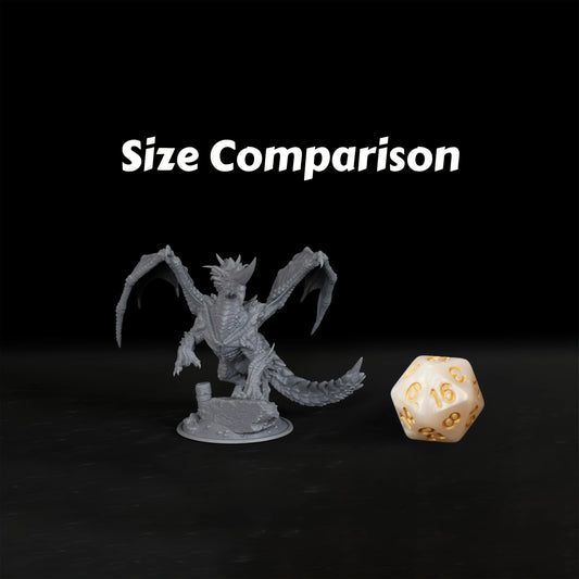 Miniatura di dragone blu fantasy per giochi di ruolo e diorami, dettagliata figura in plastica di Otaku Family Store Online.