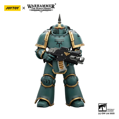 Figura d'azione Warhammer "The Horus Heresy" Space Wolves, Blood Angels e Imperial Fists MK III, dettagliata e articolata.