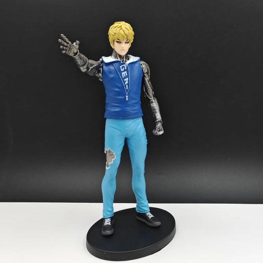 Figura d'azione Saitama One Punch Man con mantello, con dettagli di Jigoku no Fubuki, Tatsumaki e Garou, per collezionisti anime.