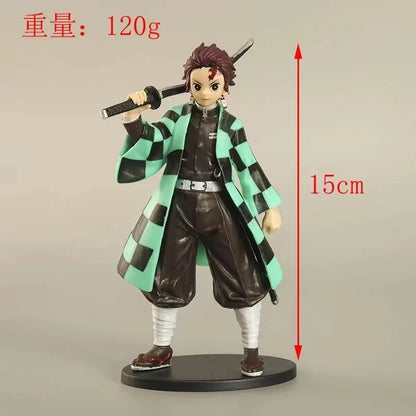 Figura d'azione Demon Slayer Kochou Shinobu e Nezuko, personaggi di Kimetsu no Yaiba, altezza 15 cm, in piedi, dettagliata e colorata