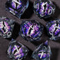 Dadi D&D Liquid Core Otaku Family Store, set di dadi in resina con bordo affilato per giochi di ruolo Dungeons & Dragons