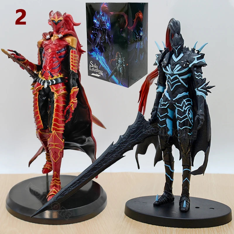 Action figure Igris, il Comandante Rosso Sangue di Solo Leveling, con dettagli realistici e pose dinamiche, prodotto Otaku Family Store.