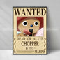 Figura d'azione One Piece Anime Wanted Notice giallo decorativo da parete, alta qualità, prodotto da Otaku Family Store Online