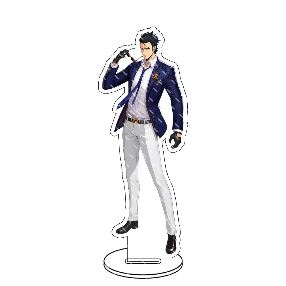 Supporto acrilico Solo Leveling Sung Jin-Woo, gadget collezionabile in plastica trasparente, ideale per esposizione.