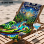 Asciugamano mare Minecraft in microfibra ultra assorbente, gadget di Otaku Family Store Online, con design ispirato a Minecraft.