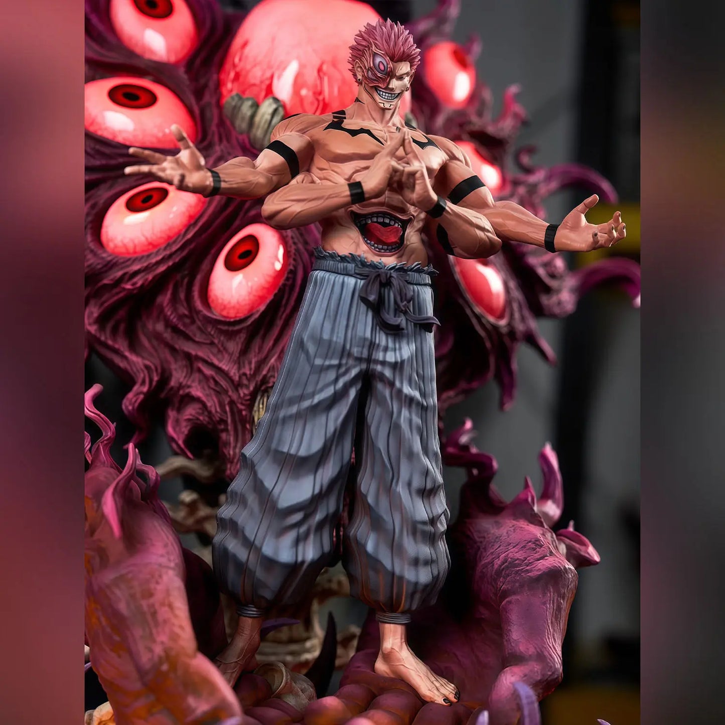 Statua anime Jujutsu Kaisen Ryomen Sukuna forma precoce, figura collezionabile di 30cm, spirito maledetto, modello Otaku Family Store