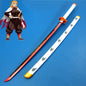Spada cosplay Daemon Slayer in stile ninja, lunga 41 pollici, con lama dettagliata e impugnatura in stile anime, marca Otaku Family Store.