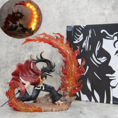 Figura da collezione Demon Slayer Yoriichi Tsugikuni contro Kokushibo, statua in PVC con effetto glow, alta 23cm, modello da esposizione.