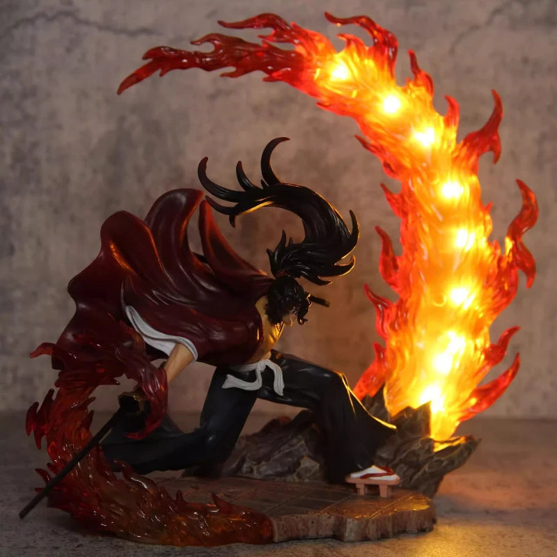 Figura in PVC di Yoriichi Tsugikuni e Kokushibo, scena di battaglia, 23cm, modello lucente, figura d'azione Demon Slayer.