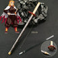 Penna gel modello Demon Slayer con lama da cosplay, 0,5 mm, nera, ispirata a anime giapponese, perfetta come gadget per studenti.