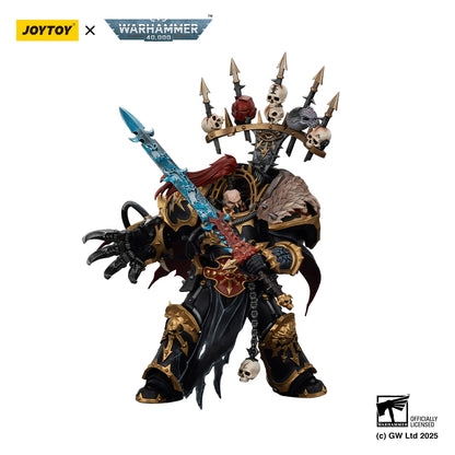 Miniatura action figure Warhammer 40K Abaddon the Despoiler JOYTOY in genere Black Legion con Drach'nyen e il Talon of Horus