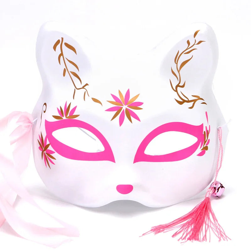 Maschera leggera per il volto a forma di volpe, accessorio cosplay Otaku Family Store, ideale per Halloween e feste a tema animale