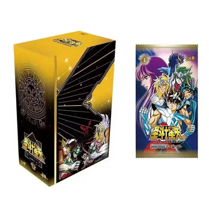 Carte della collezione Saint Seiya Manga Version Contract Pack Vol.1, esplicite con disegni dei personaggi della serie.
