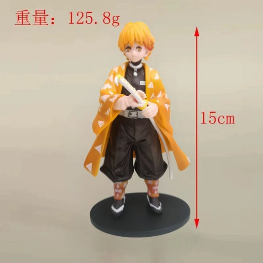 Figura action di Kochou Shinobu e Nezuko Kamado da Kimetsu no Yaiba, figure anime demon Slayer alta 15 cm.