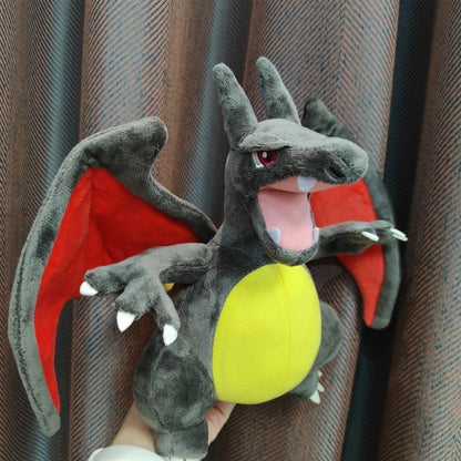 Peluche lucido di Charizard Otaku Family, morbido peluche a forma di cartone animato, perfetto come regalo per bambini e collezione.