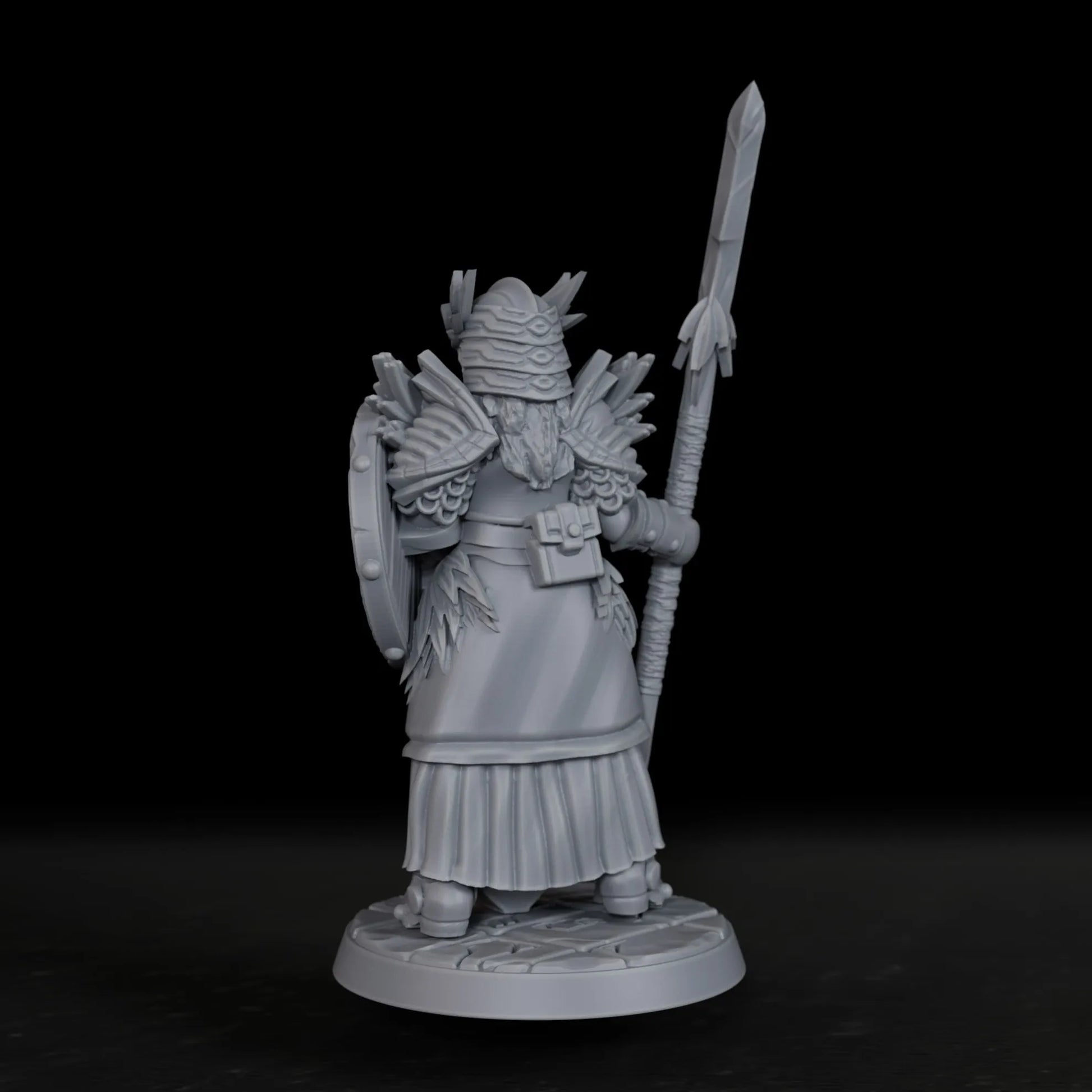 Miniatura di Valkyrie femminile per giochi di ruolo, figura da tavolo dettagliata, perfetta come regalo per appassionati di RPG.