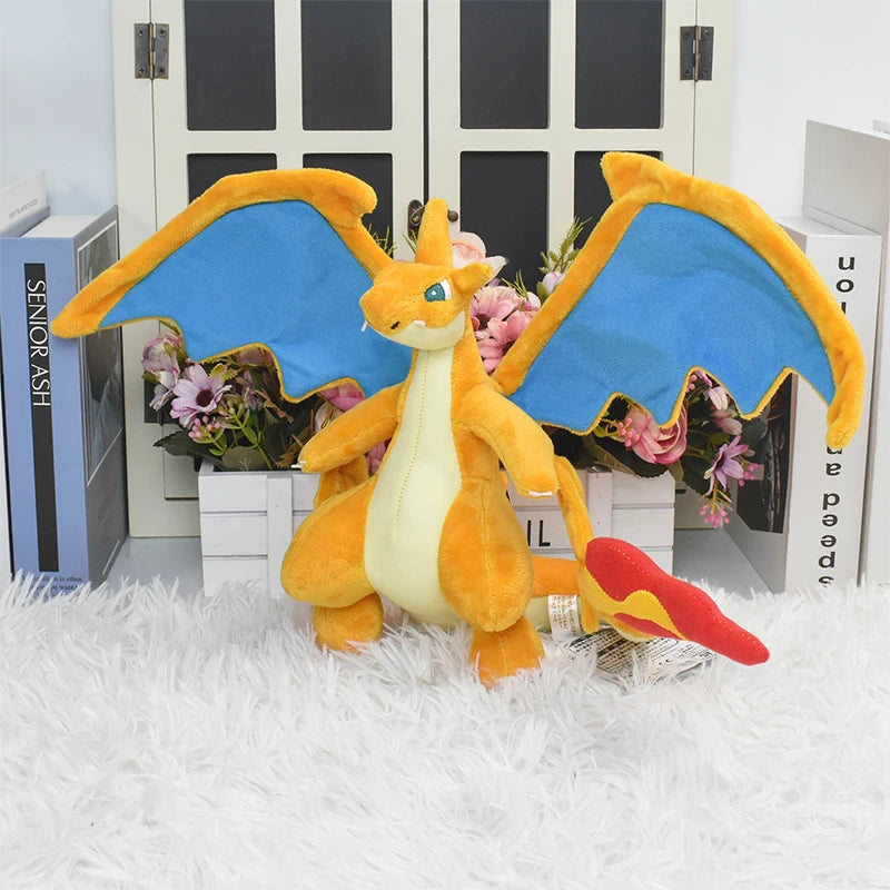 Peluche di 20cm Evolution Mega Charizard Y, figura di Pokémon Dragon morbida e addormentabile, perfetta per bambini e collezionisti.