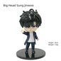 Action figure Sung Jinwoo COLLECTION Solo Leveling Anime Version, PVC, 18cm, dettaglio figurina in posa con armatura e sguardo intenso